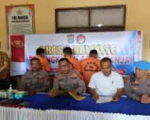 Polres Padang Lawas Pres Release Ungkap Kasus Narkotika Gol 1 jenis Tanaman Ganja sebanyak 44 Kg.