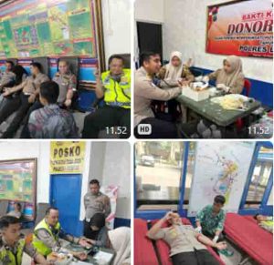 Satlantas Polres Langkat Donor Darah HUT Lantas ke-70