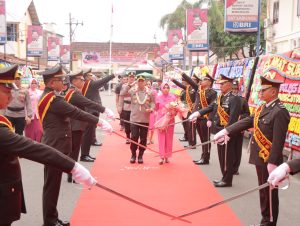 Kapolres Binjai Disambut Tradisi Kepolisian