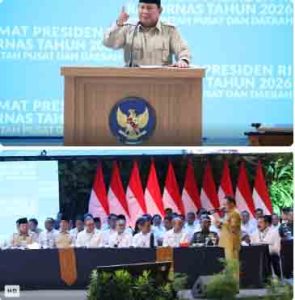 Pemko Bersama Forkopimda Hadiri Rakornas Pemerintah Pusat dan Daerah Tahun 2026