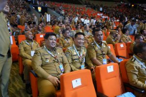 Bupati dan Wabup bersama Forkopimda Samosir Hadiri Rakornas Pemerintah Pusat dan Daerah