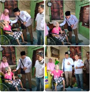 Tangis Nek Asnah Pecah Saat Menerima Kursi Roda dari Junstar Ritonga Ketua DPD Pasukan 08 Sumut
