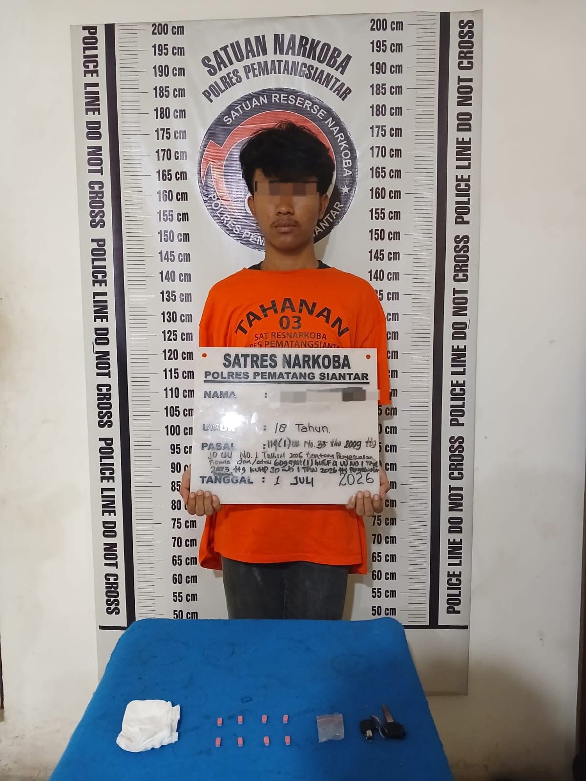 Miliki 8 Butir Ekstasi,Pria Ini Meringkuk di Sel Mapolres Pematang Siantar