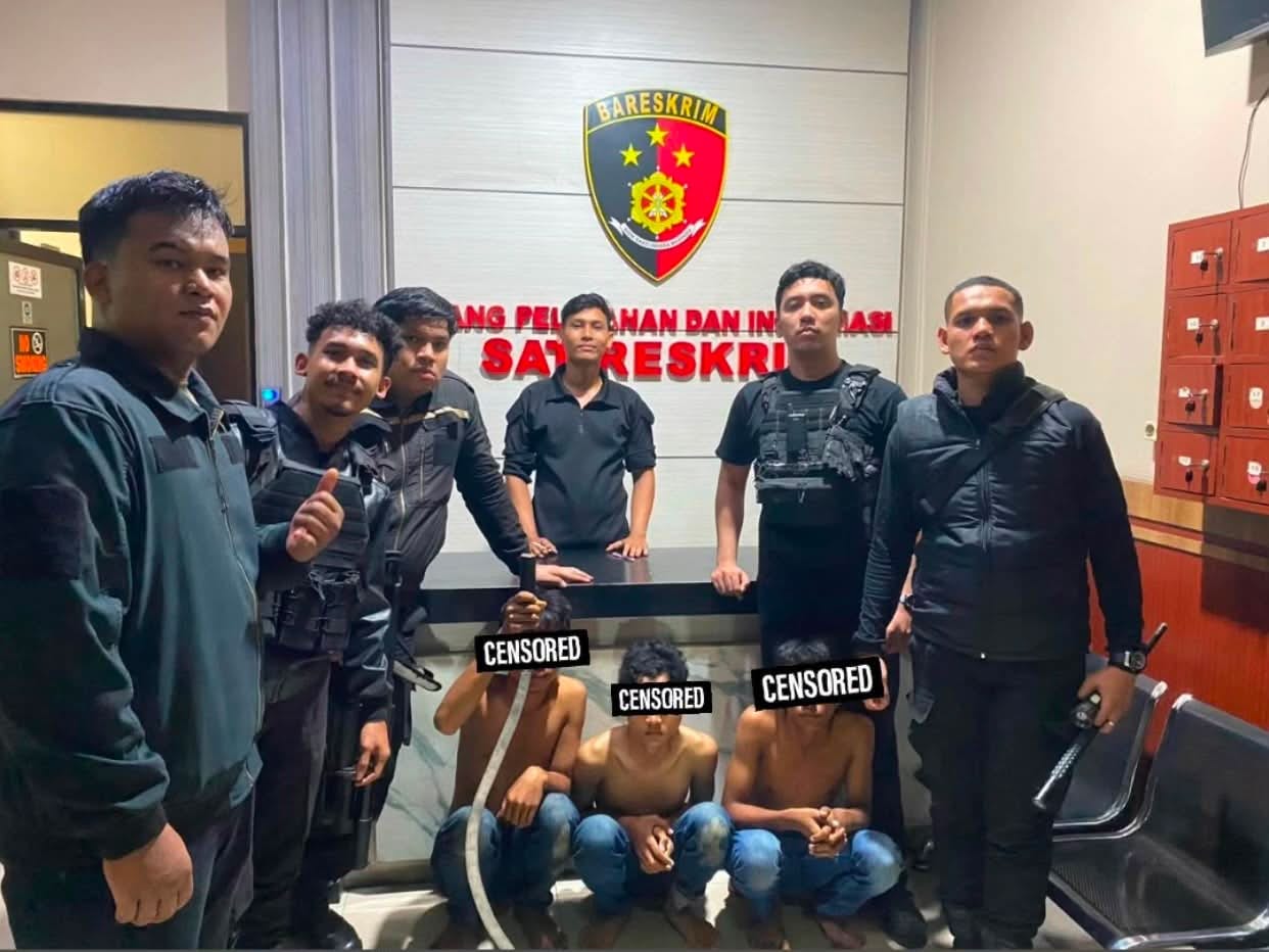 Team Macan Polres Pelabuhan Belawan Tangkap Tiga Anggota Geng Motor