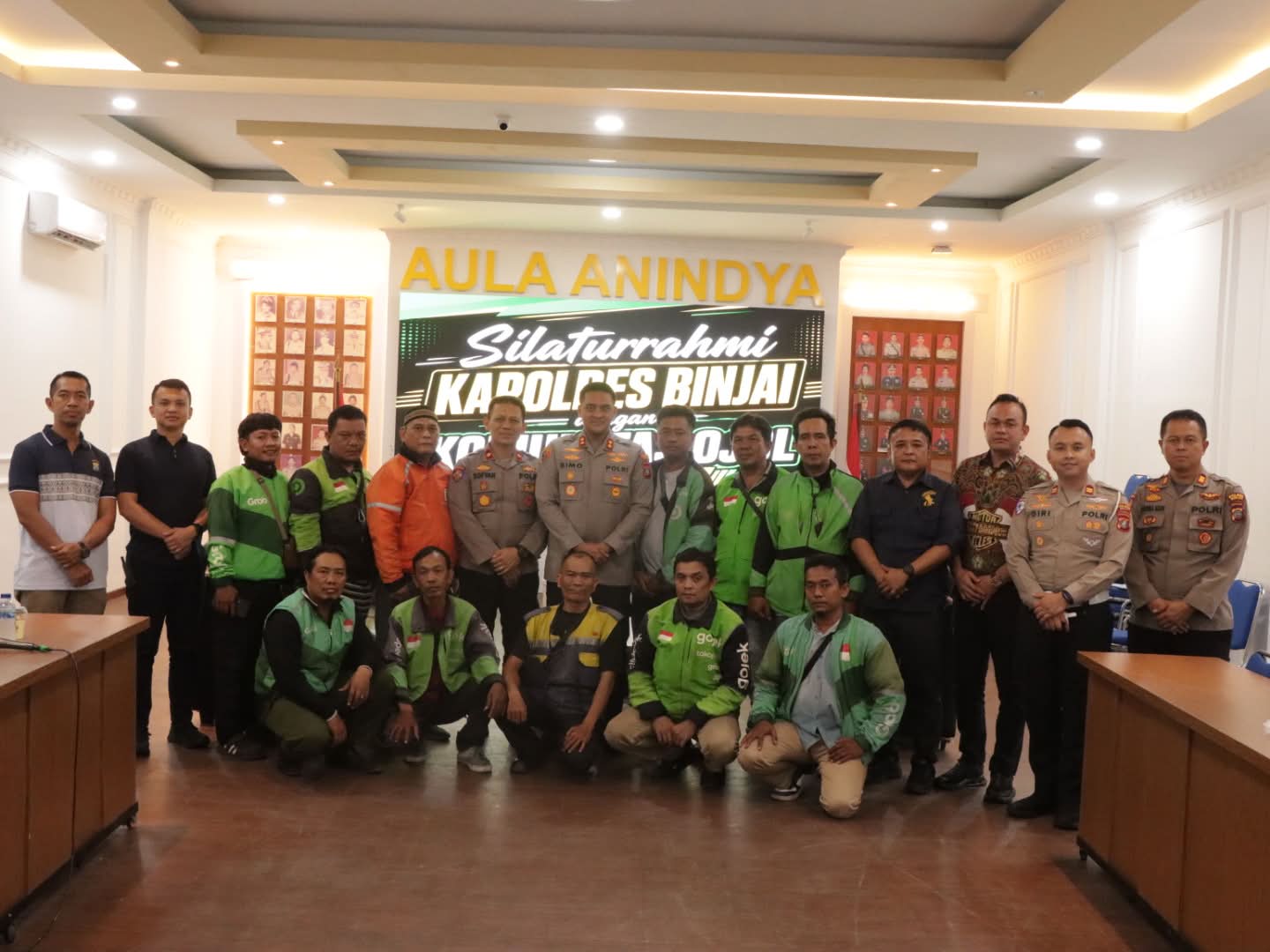 Kapolres Binjai Rajut Kebersamaan Bersama Komunitas Ojek Online Kota Binjai